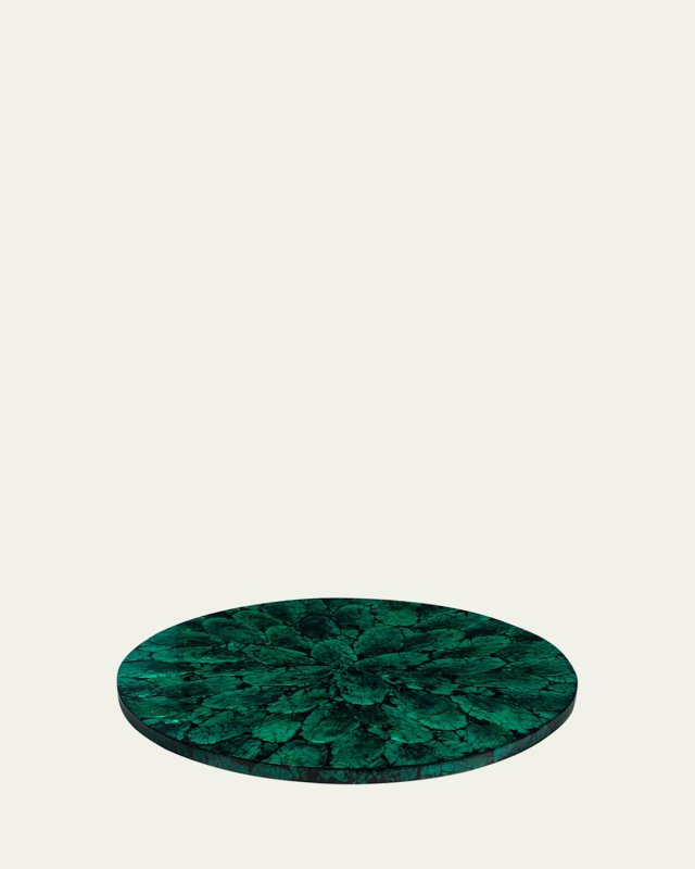 Mother of Pearl Revolving Tray, Green